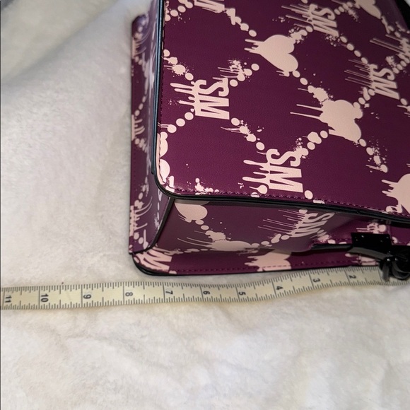 STEVE MADDEN EVELYN BLEEDING HEARTS CROSSBODY BAG WCOIN PURSE HALLOWEEN PURPLE - Picture 9 of 9